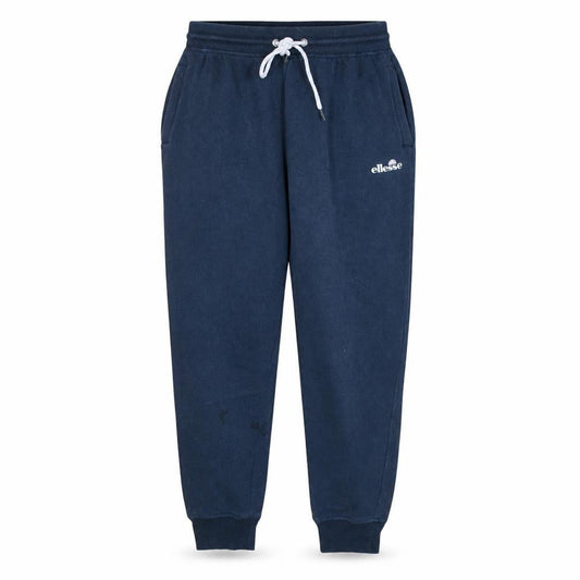 Front view of Ellesse Men's Blue Sweatpants Tapered Fit Fleece Joggers, size S