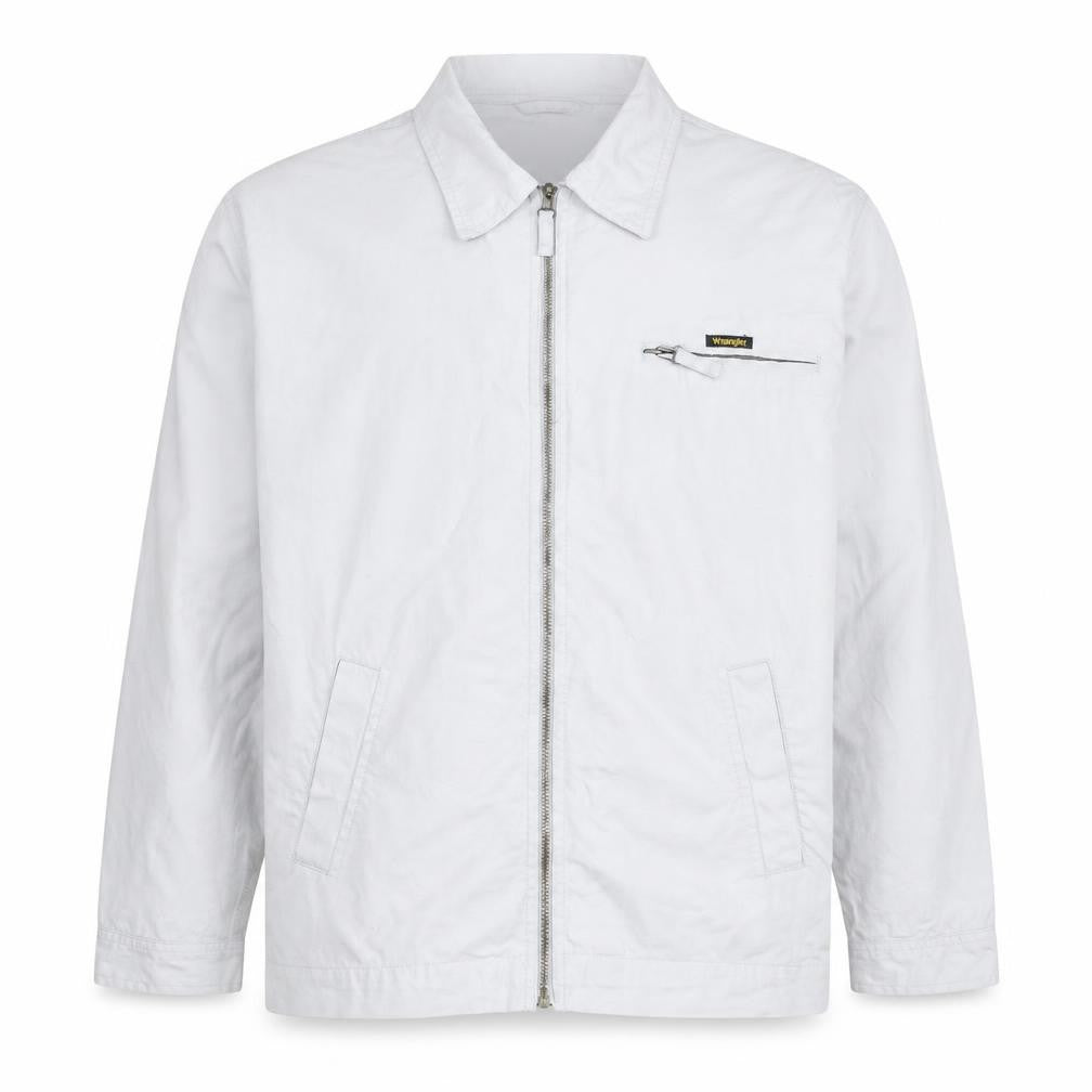 Wrangler Men White 2XL Cotton Full Zip Basic Jacket