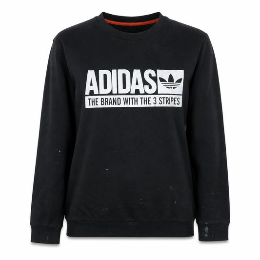 Adidas Womens Black Crew Neck Pullover Sweatshirt Size 12