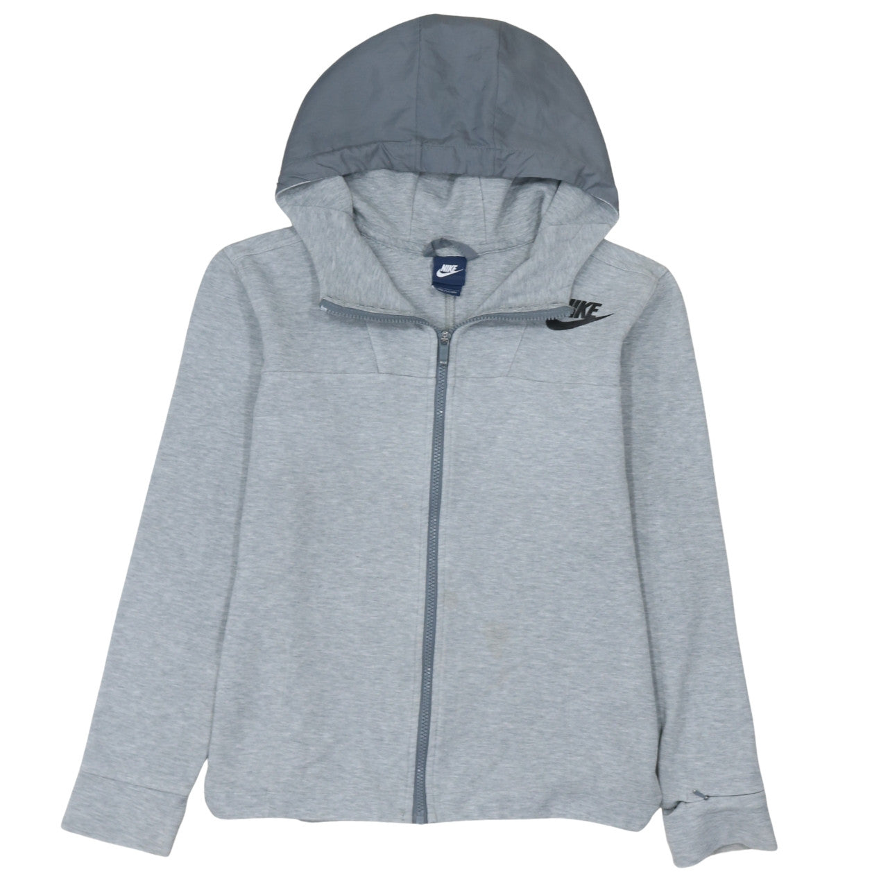 Nike Men’s Grey Full Zip Hoodie Size S Regular Fit