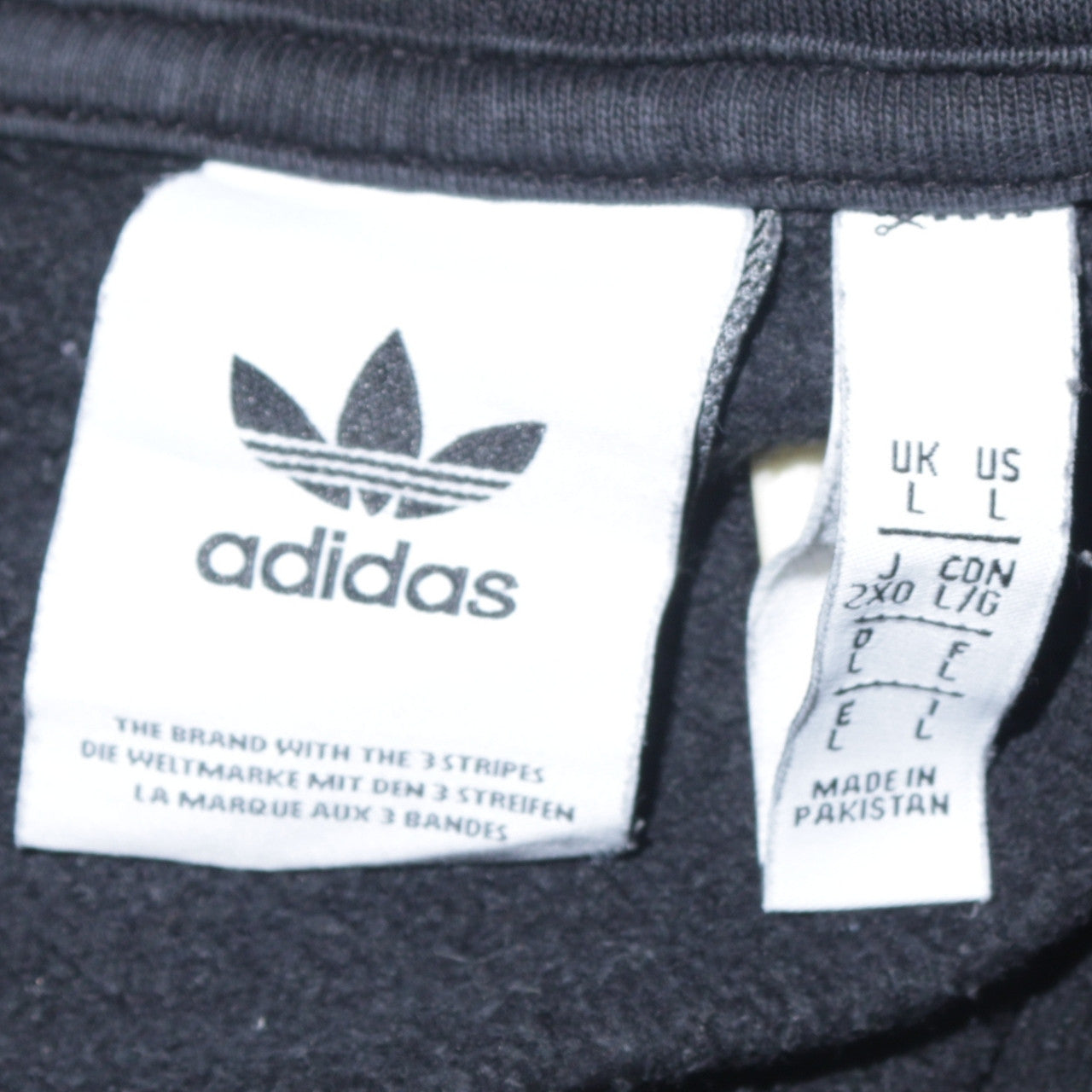 Adidas Mens Black Pullover Hoodie Size L Sports Casual Sweatshirt