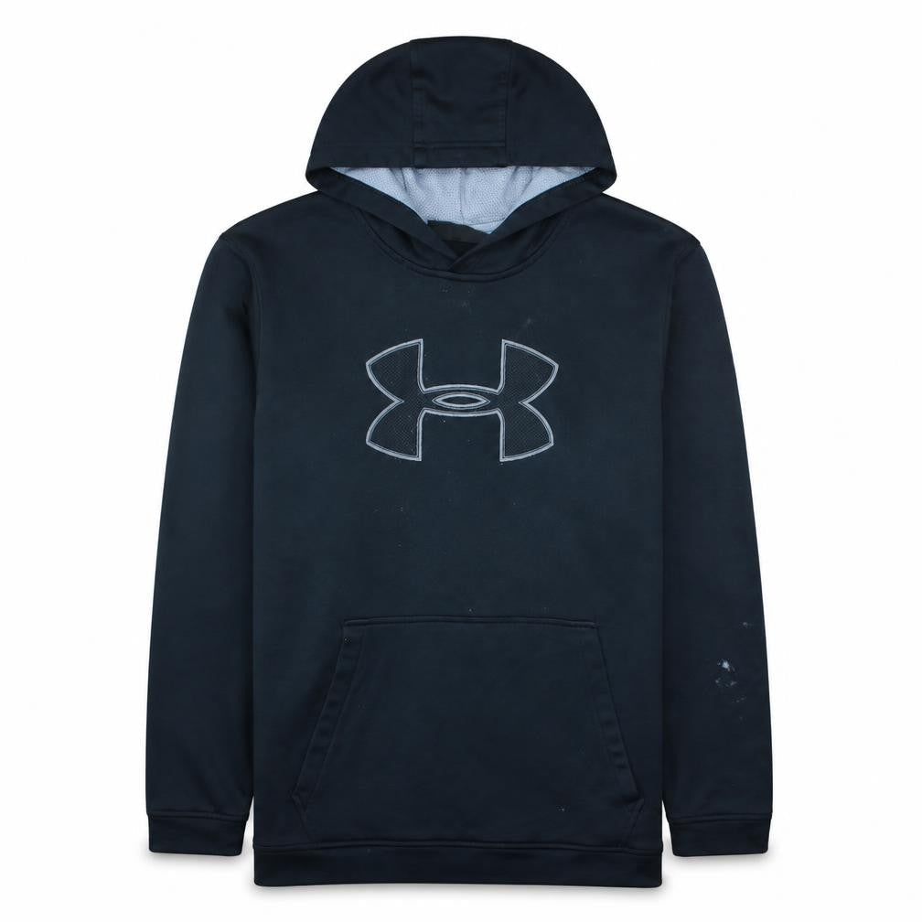 Under Armour Men's Black L Pullover Hoodie ColdGear Fleece Sportswear