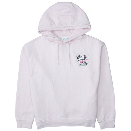 Disney Womens Pink Minnie Mouse Pullover Hoodie Size 12/14