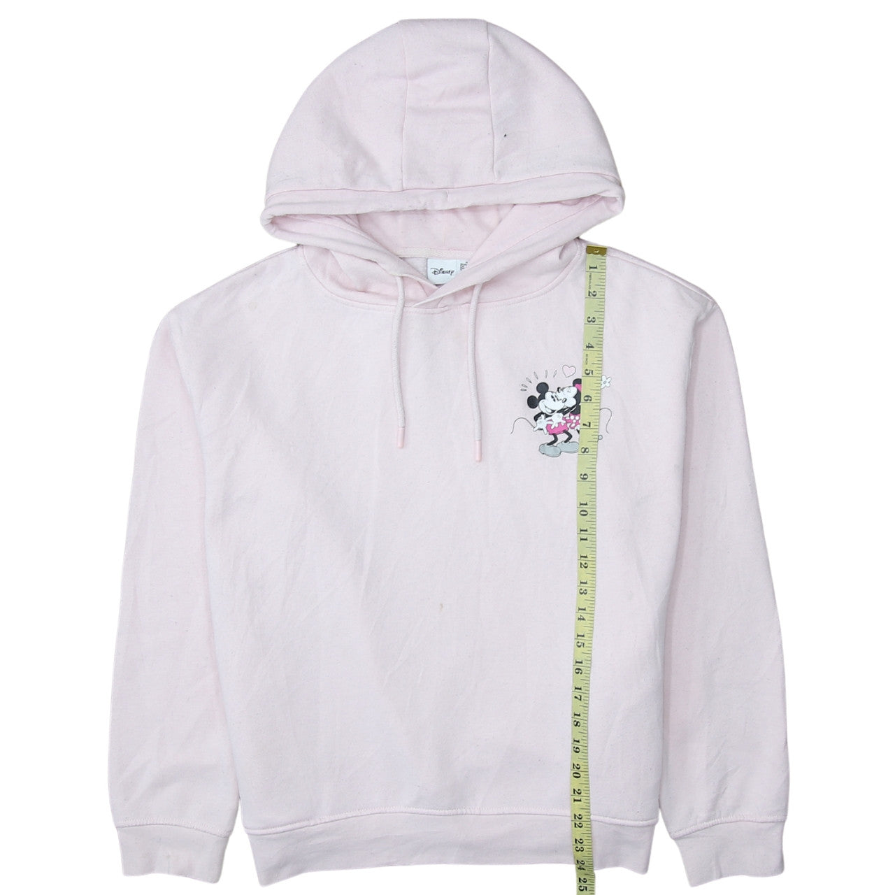 Disney Womens Pink Minnie Mouse Pullover Hoodie Size 12/14