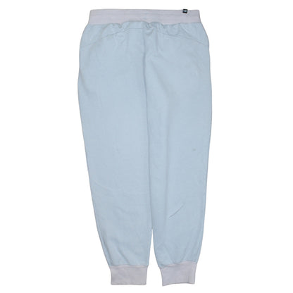 Brand and care label for Puma Women's Light Blue Jogger Sweatpants, size L, Comfy Casual