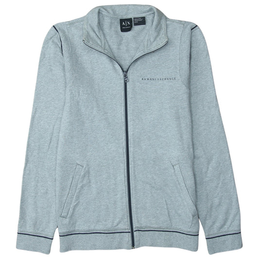Armani Exchange Men's Grey Full Zip Cotton Sweatshirt M