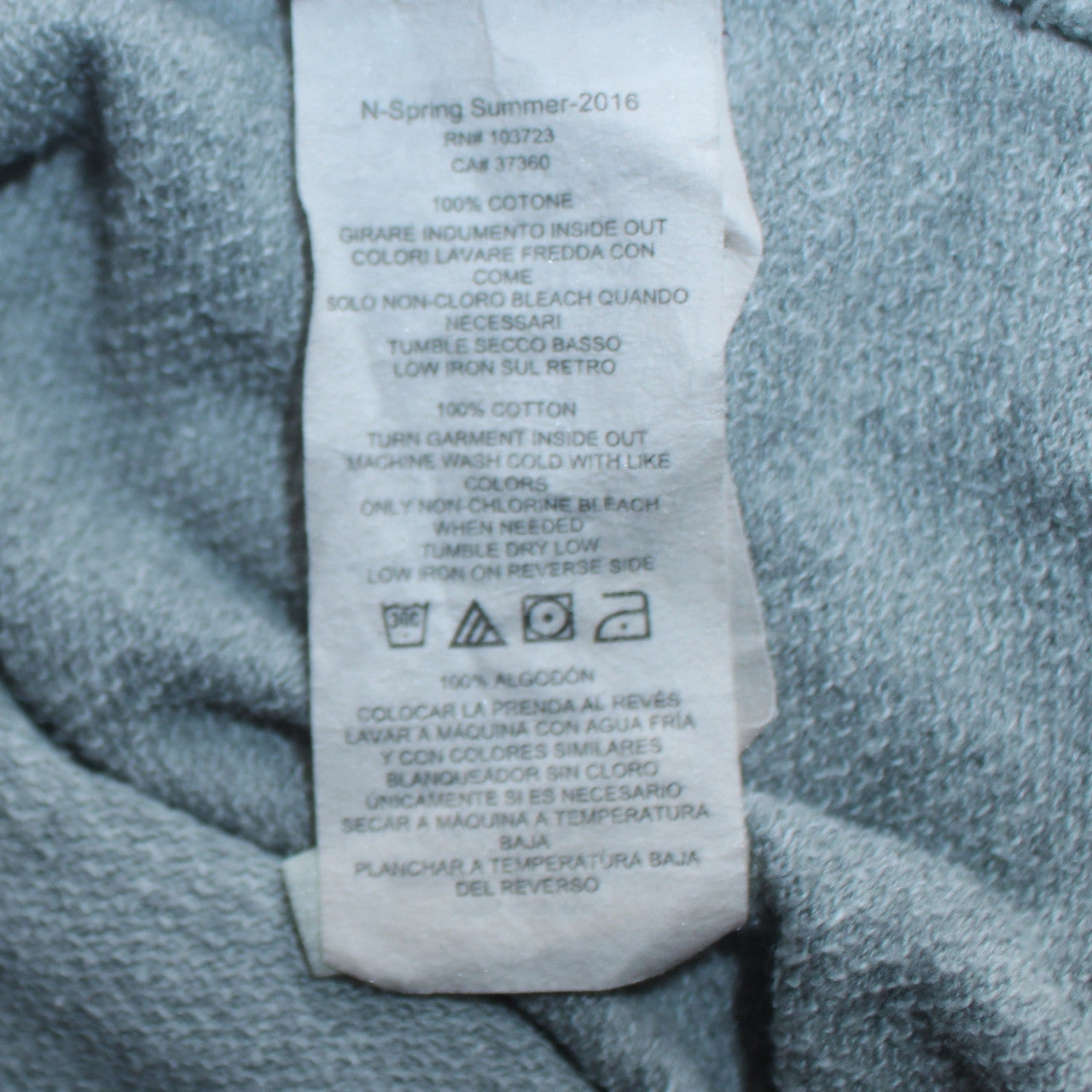 Armani Exchange Men's Grey Full Zip Cotton Sweatshirt M