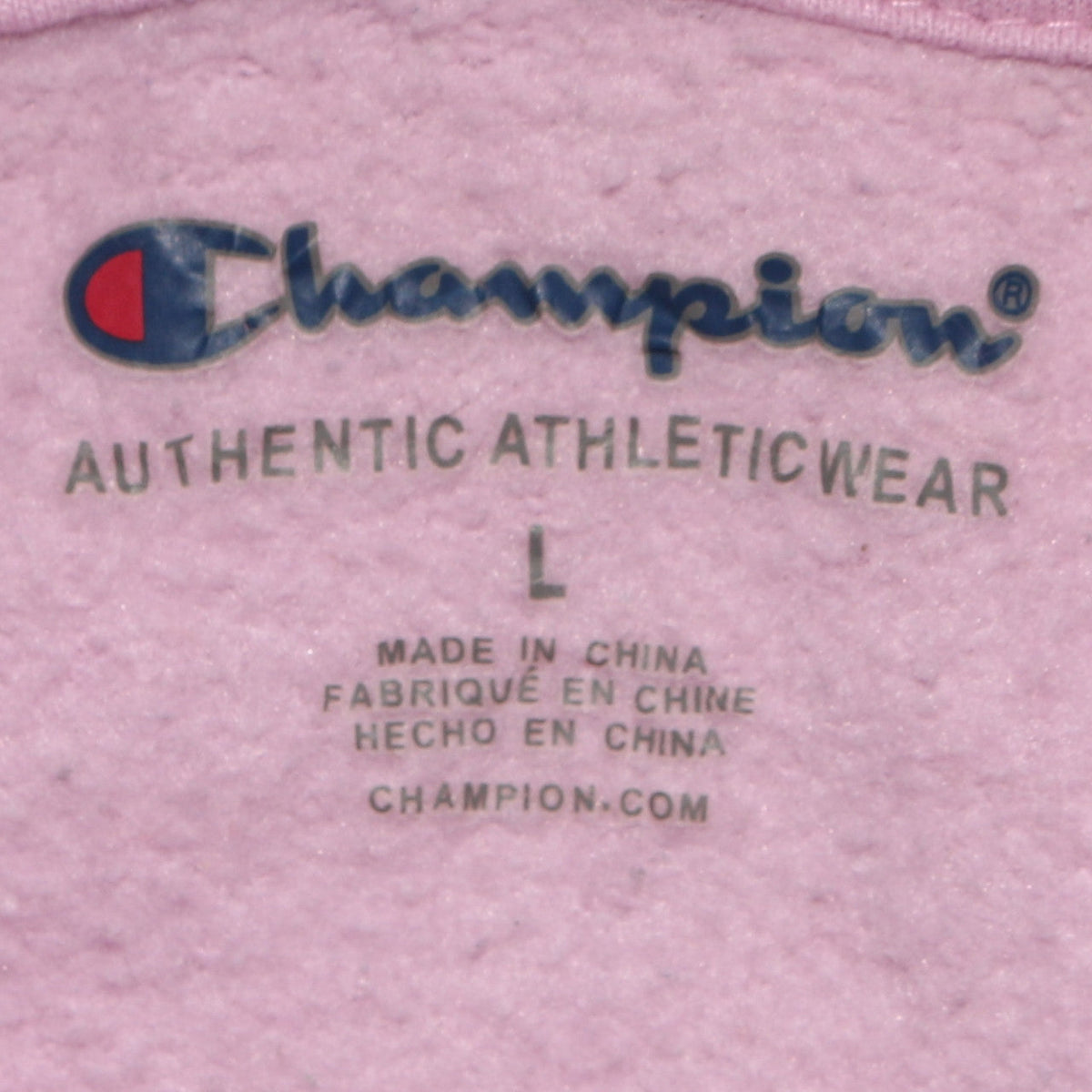 Champion Girls Pink Logo Pullover Hoodie Fleece Lined Size L
