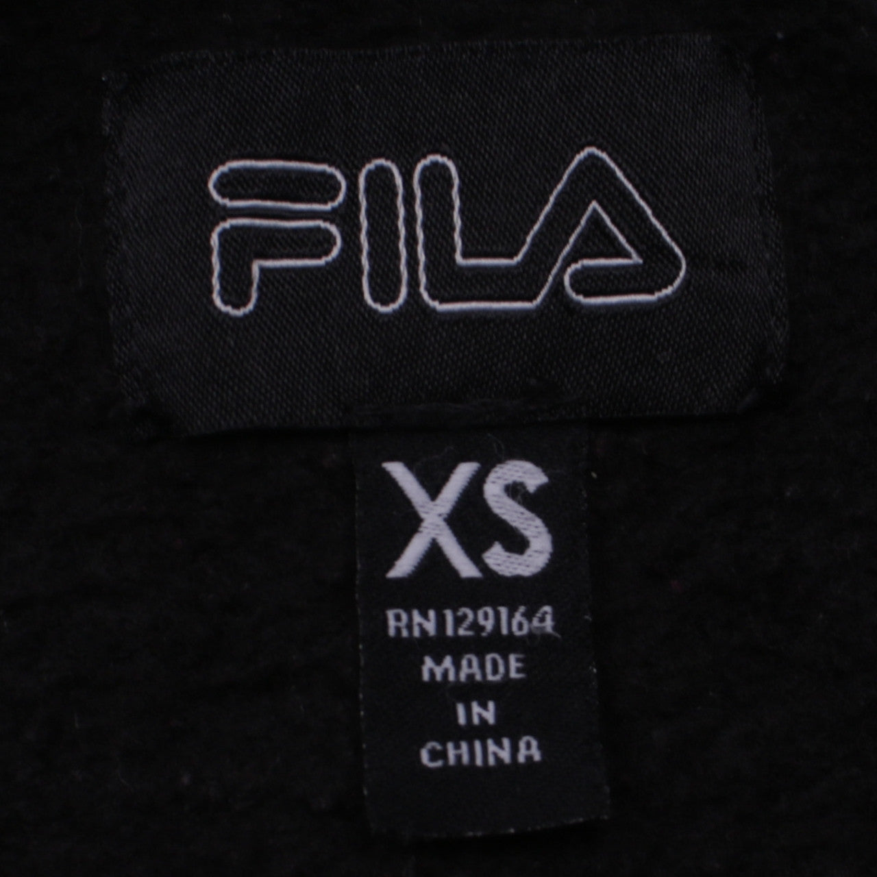 Fila Mens Black Pullover Hoodie XS Regular Fit Cotton Blend