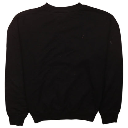 Back view of Lee Cooper Men's Black Small Pullover Crew Neck Sweatshirt