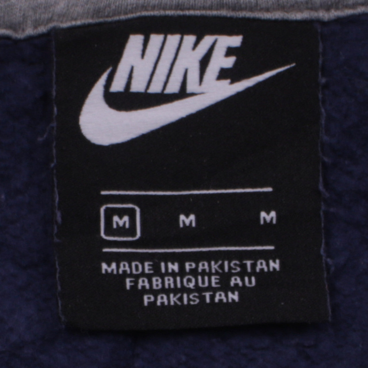 Nike Mens Blue Pullover Hoodie Medium Graphic Logo Sweatshirt