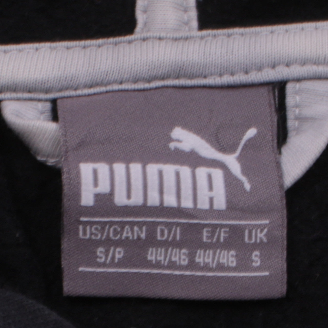Puma Men's Black Full Zip Hoodie Size S Graphic Logo Sportswear