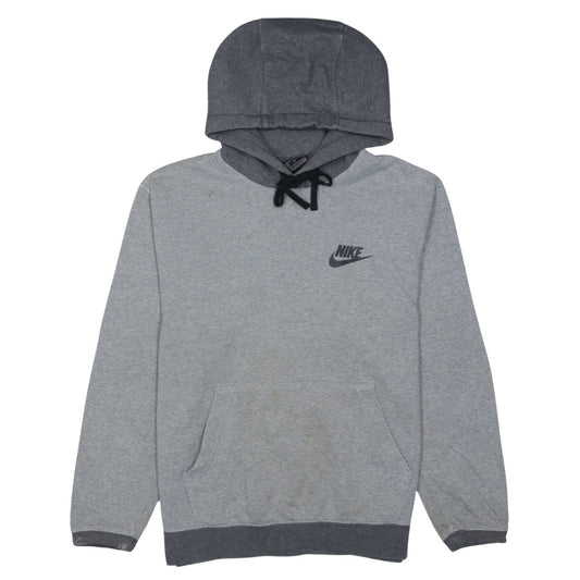 Nike Men’s Grey Pullover Hoodie Size M Sports Fleece Sweatshirt