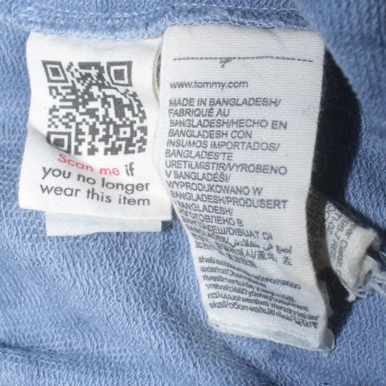 Tommy Jeans Men's Blue Tie Dye Pullover Sweatshirt Size S