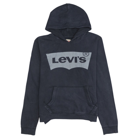 Levi's Boys Navy Blue Pullover Hoodie Age 16 Graphic Logo Cotton