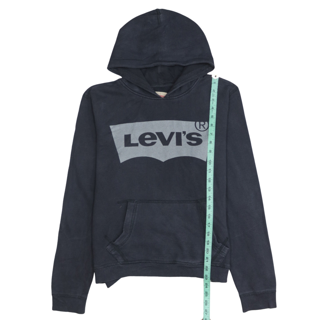 Levi's Boys Navy Blue Pullover Hoodie Age 16 Graphic Logo Cotton