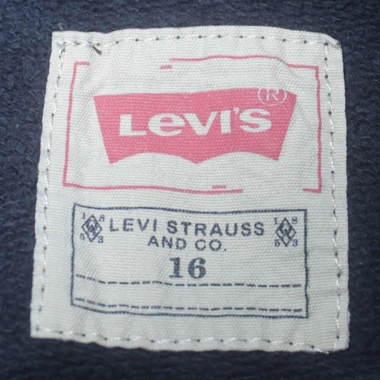 Levi's Boys Navy Blue Pullover Hoodie Age 16 Graphic Logo Cotton