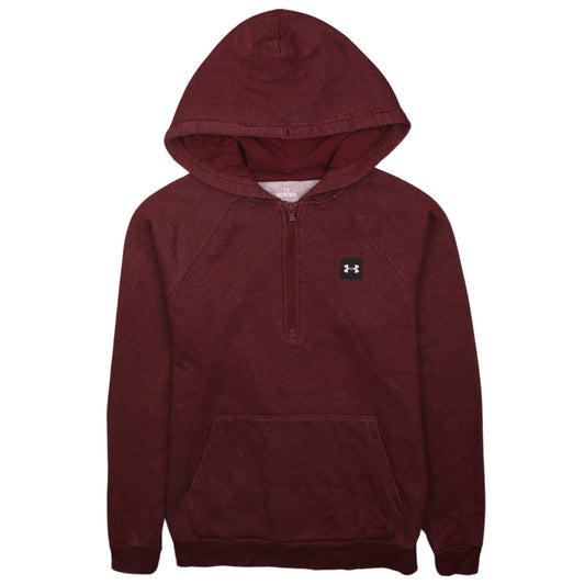 Under Armour Men’s Red XS Relaxed Fit 1/2 Zip Fleece Hoodie