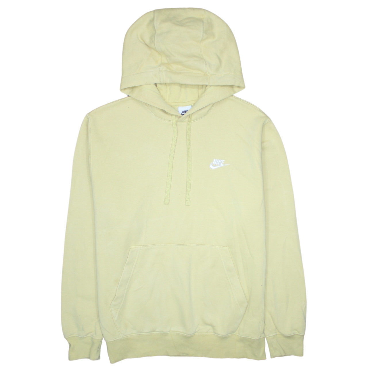 Nike Men's Beige Pullover Hoodie Medium Fleece Regular Fit