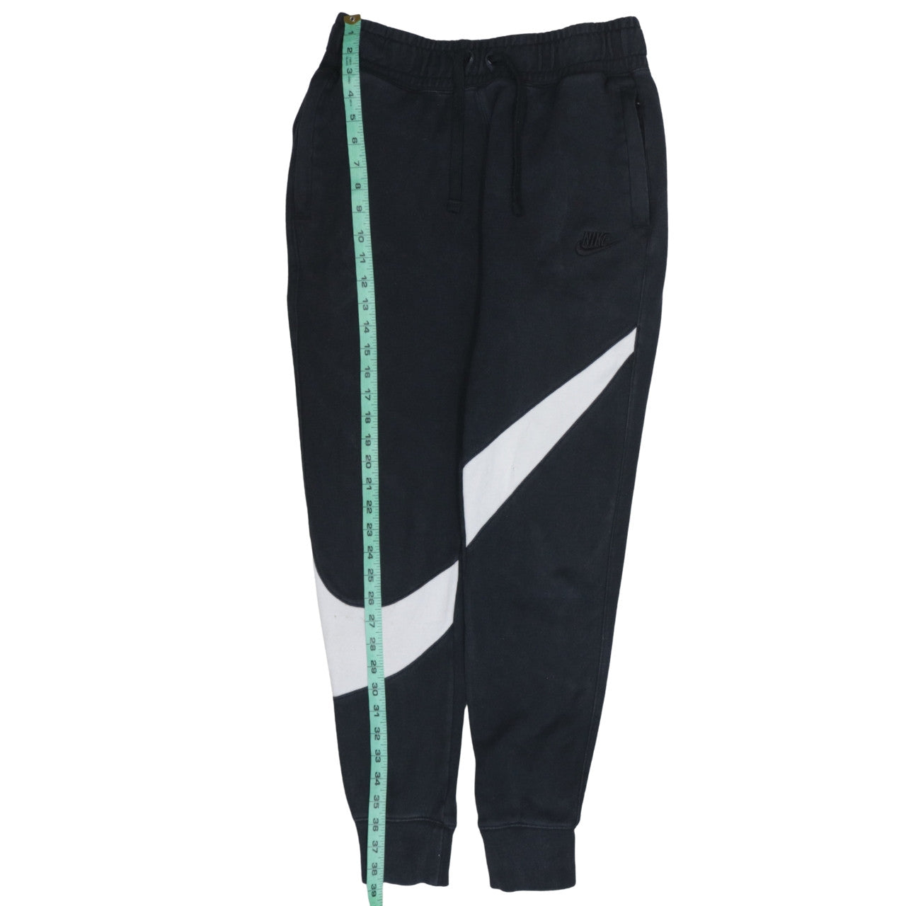 Nike Men's Black Jogger Sweatpants Small Logo Tapered Fit