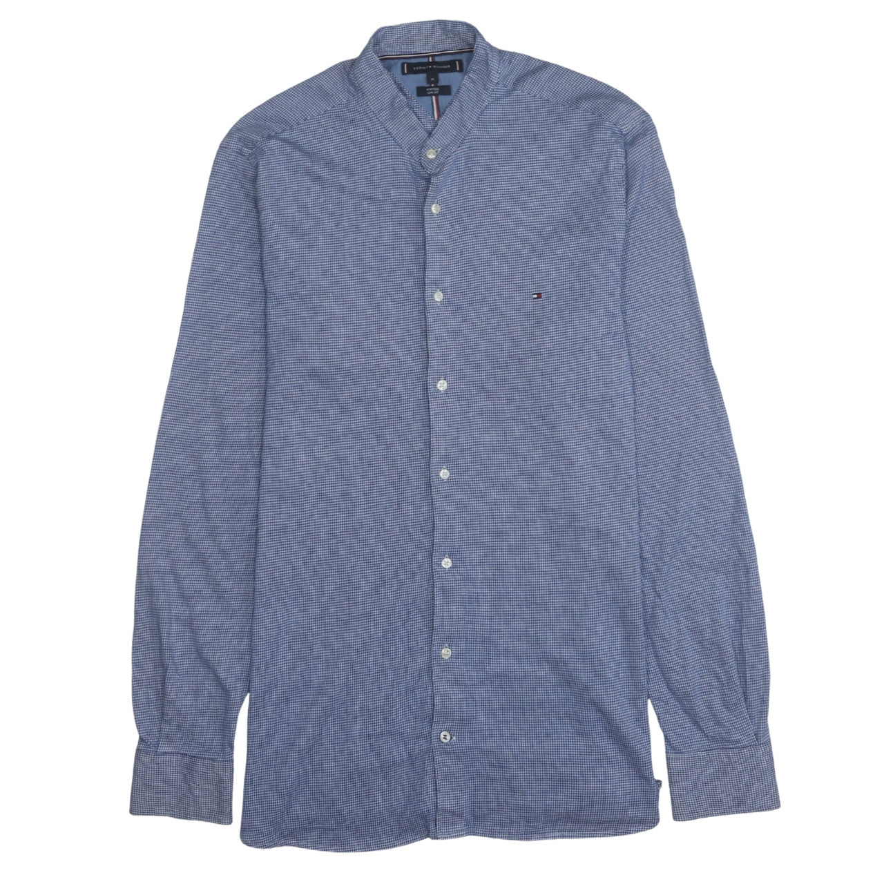 Tommy Hilfiger Men's Blue Slim Fit Long Sleeve Button-Up Shirt Size M