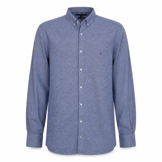 Tommy Hilfiger Men's Blue Slim Fit Long Sleeve Button-Up Shirt Size M