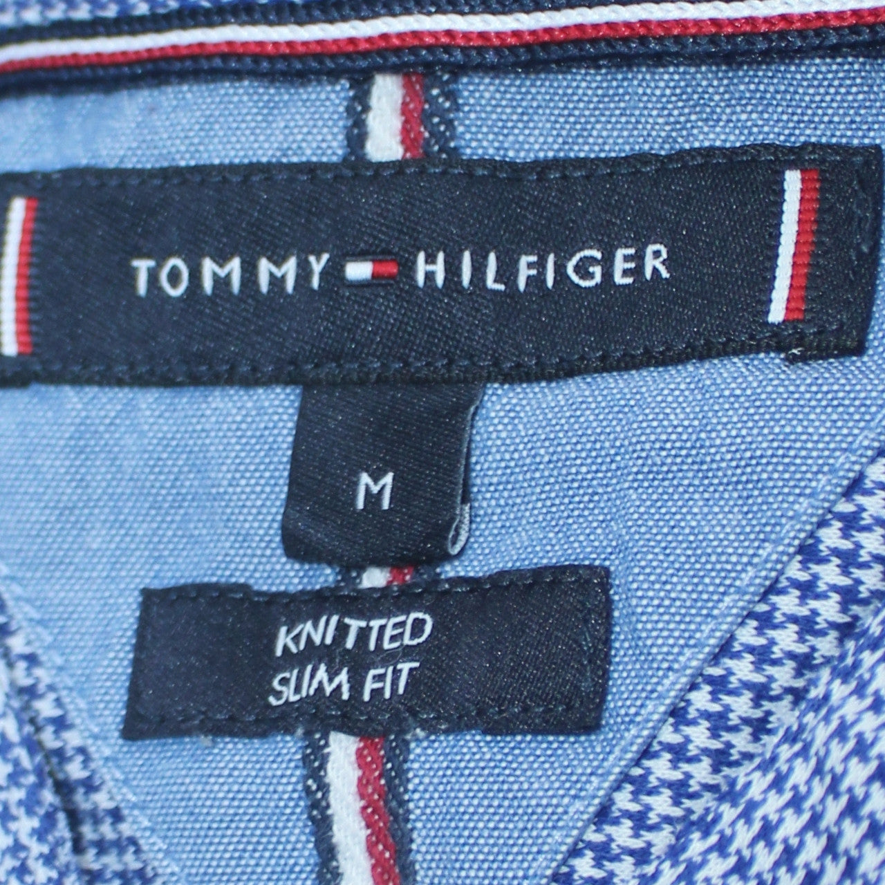 Tommy Hilfiger Men's Blue Slim Fit Long Sleeve Button-Up Shirt Size M