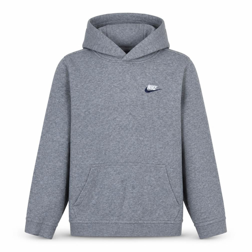 Nike Boys Grey Pullover Hoodie XL (158-170cm) Classic Fit Logo Sweatshirt