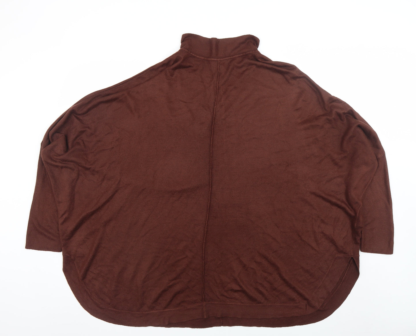 JD Williams Women Brown High Neck Knit Jumper Size M