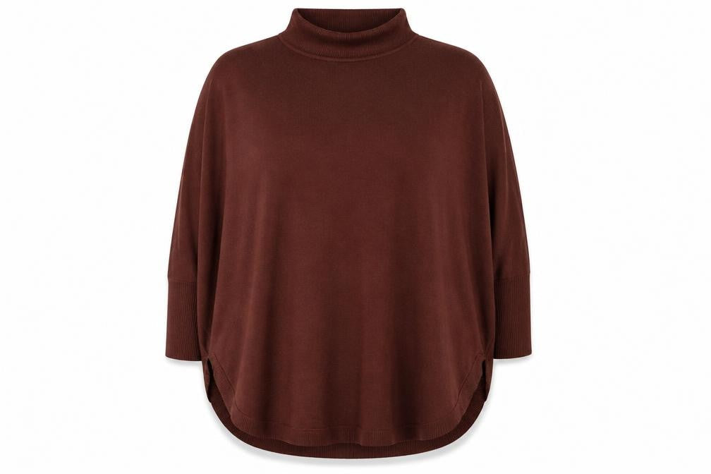 JD Williams Women Brown High Neck Knit Jumper Size M
