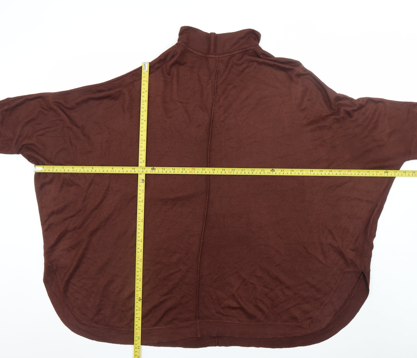 JD Williams Women Brown High Neck Knit Jumper Size M