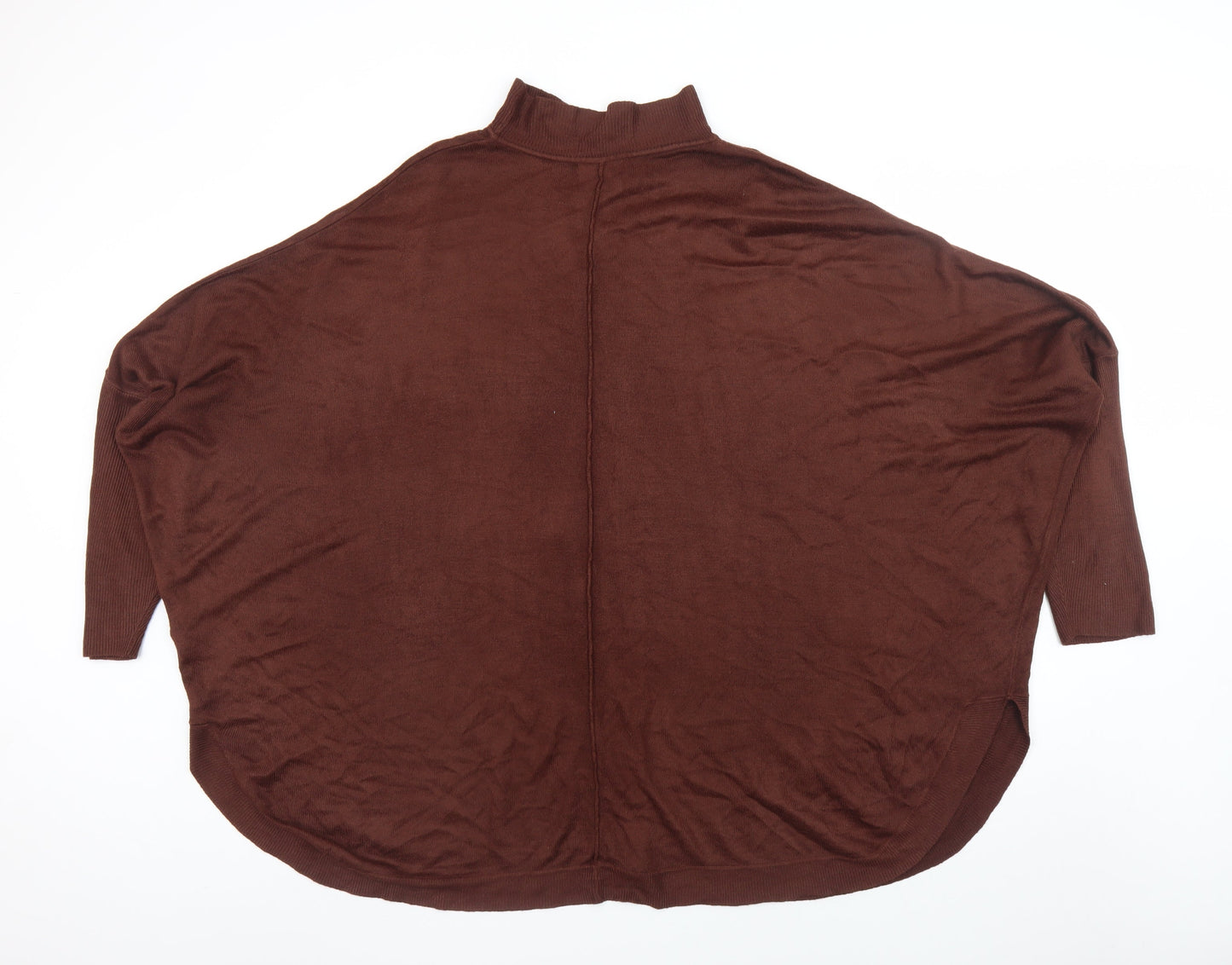 JD Williams Women Brown High Neck Knit Jumper Size M