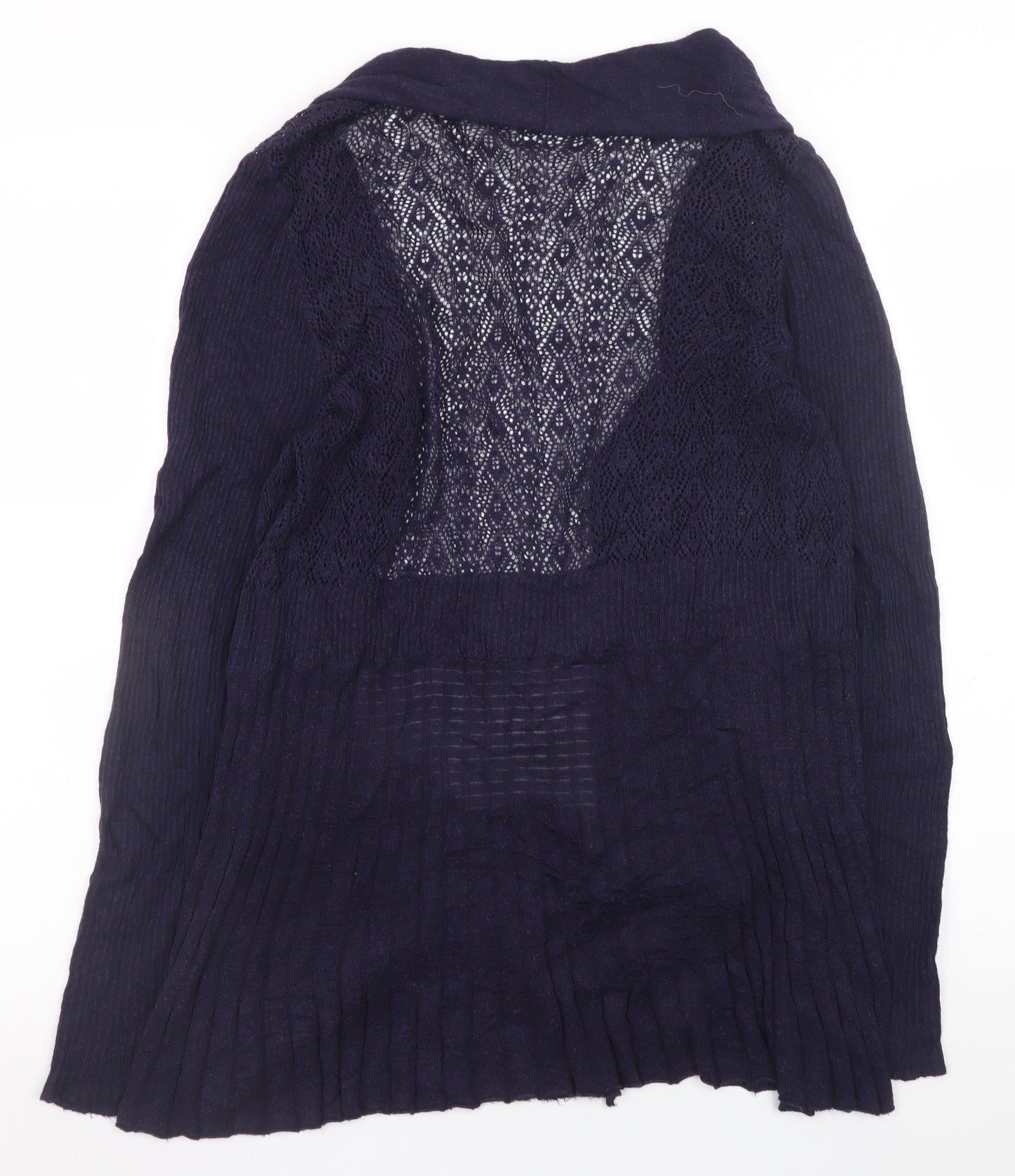 Belldini Women’s Blue Open Knit Long Sleeve Cardigan M