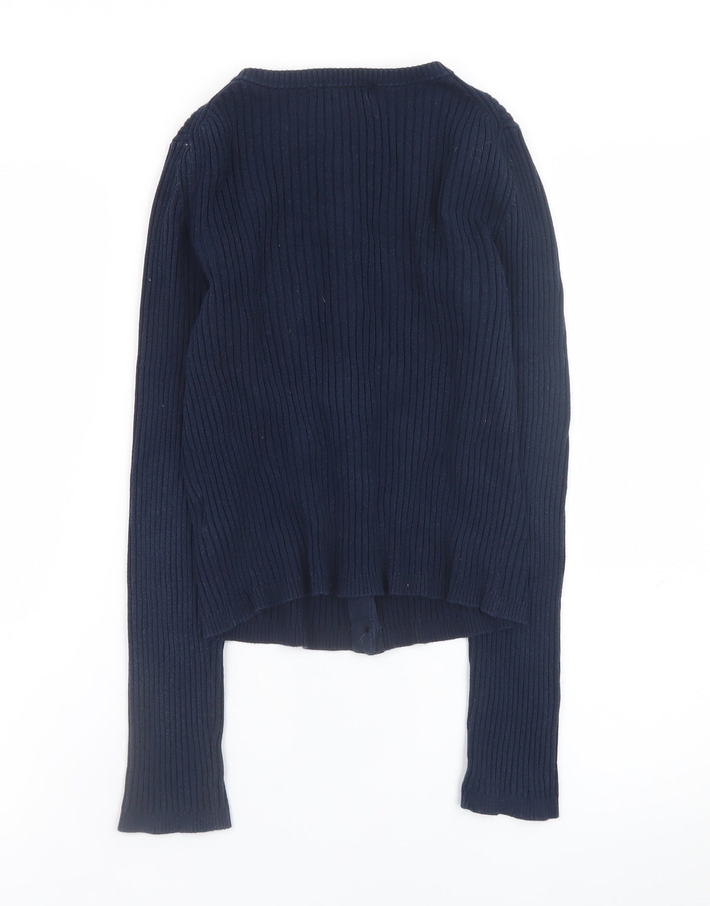 Boden Women's Blue Rib Knit Cotton Cardigan Size S