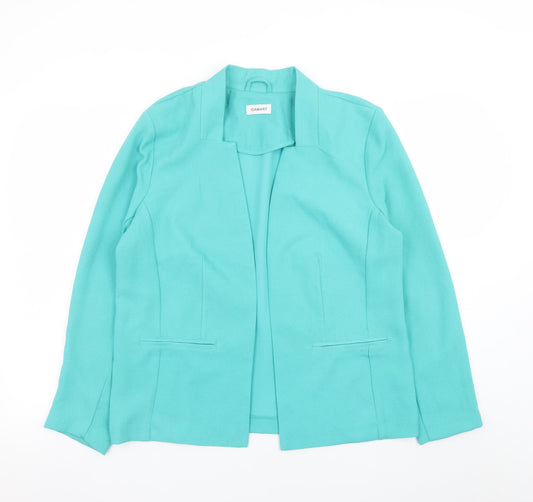 Damart Women's Green Size 14 Lined Open Blazer Jacket