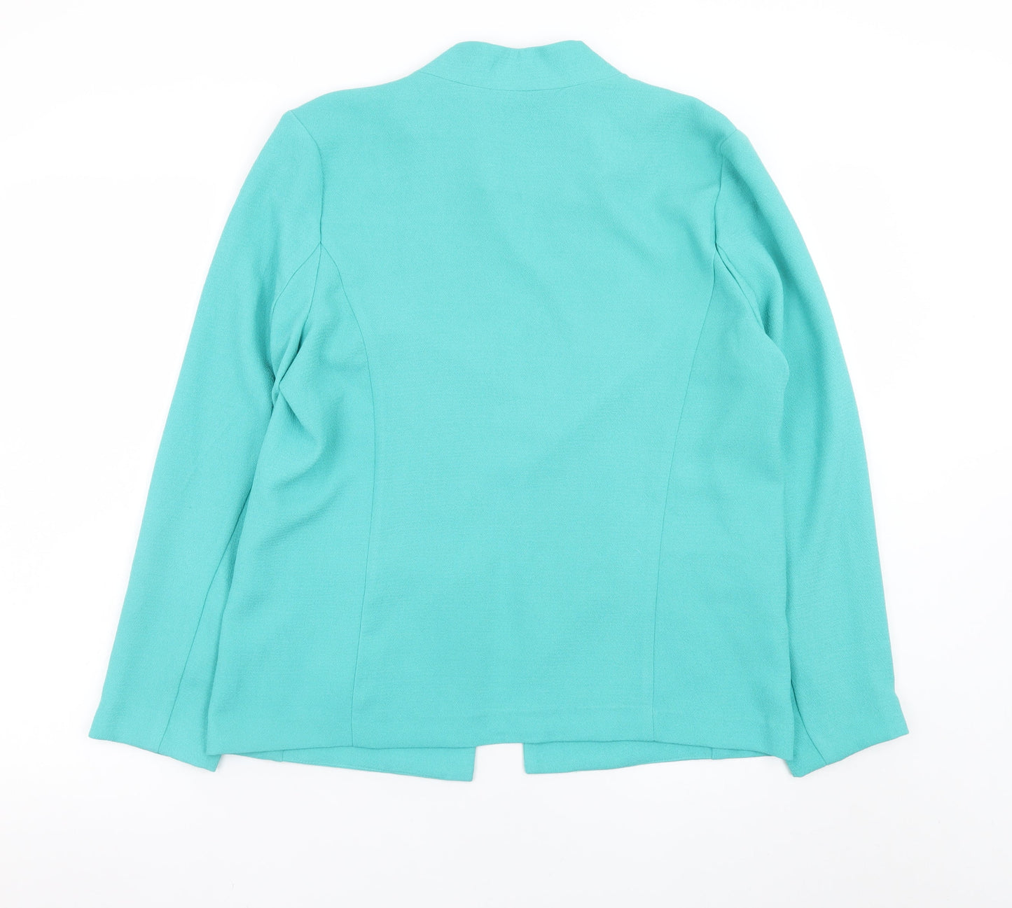 Damart Women's Green Size 14 Lined Open Blazer Jacket