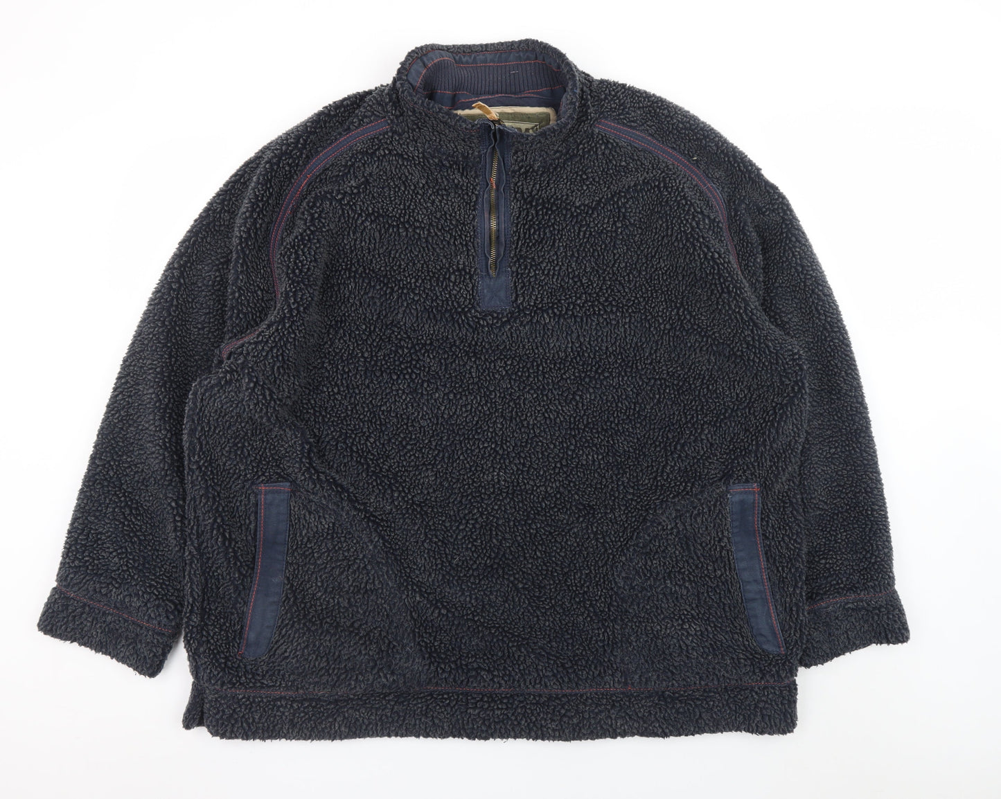 Mantaray Men’s Blue 3XL Fleece 1/4 Zip Jacket Warm Lined