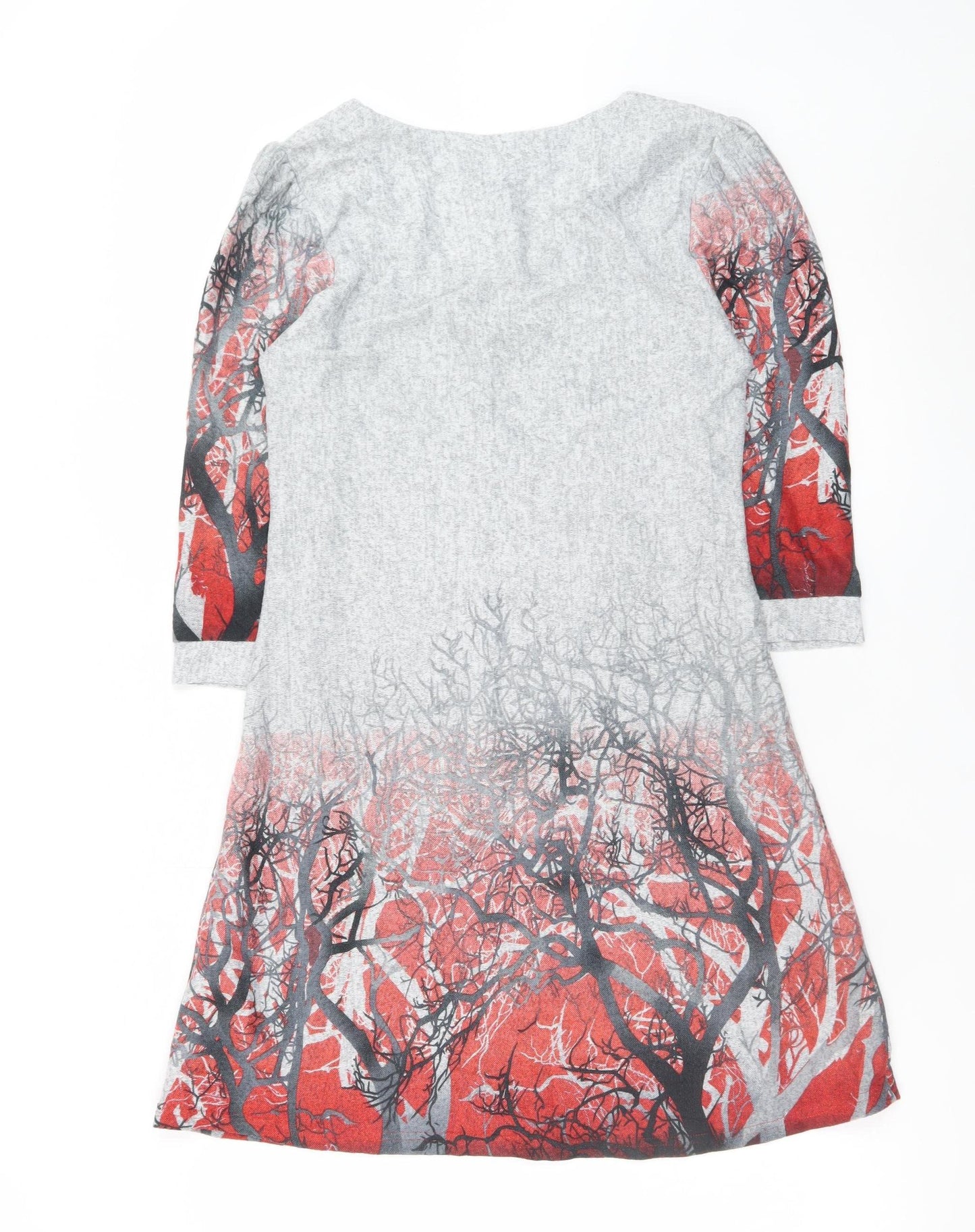 Izabel London Womens Multicoloured Size 12 A-Line V-Neck Jersey Dress