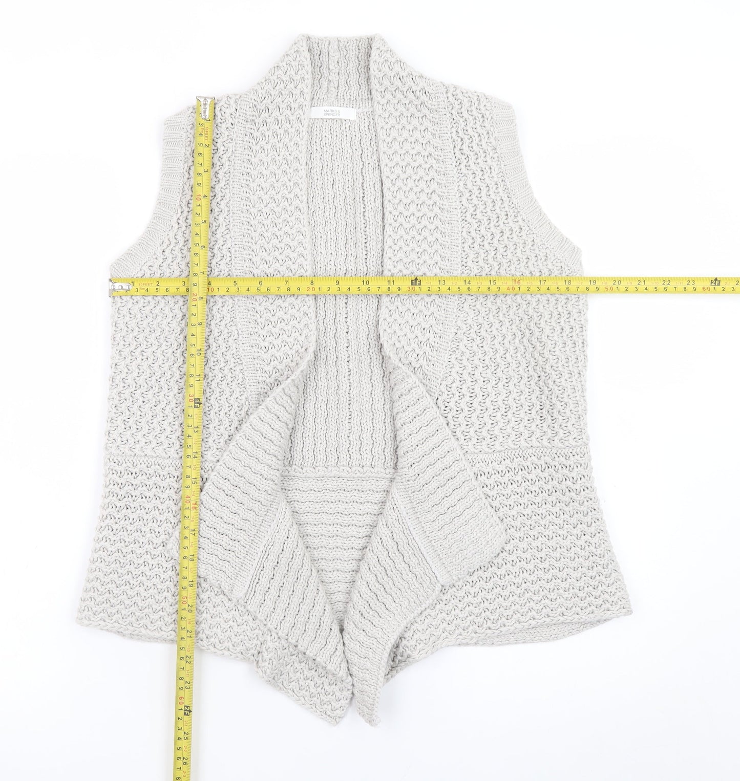 Marks and Spencer Women's Grey Sleeveless Knit Vest UK 12