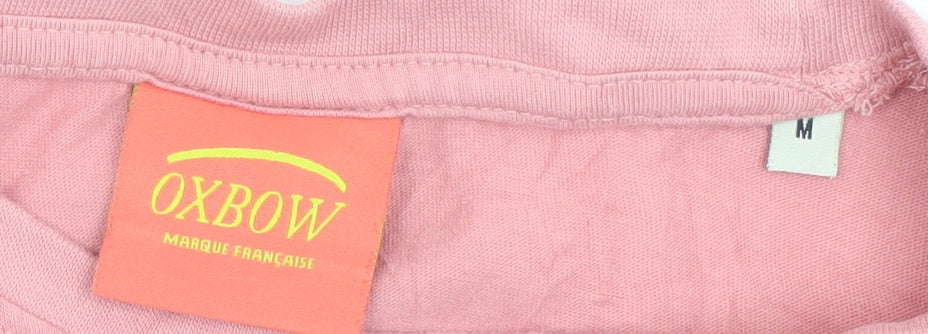 Oxbow Womens Pink Cotton Surfwear Logo T-Shirt M