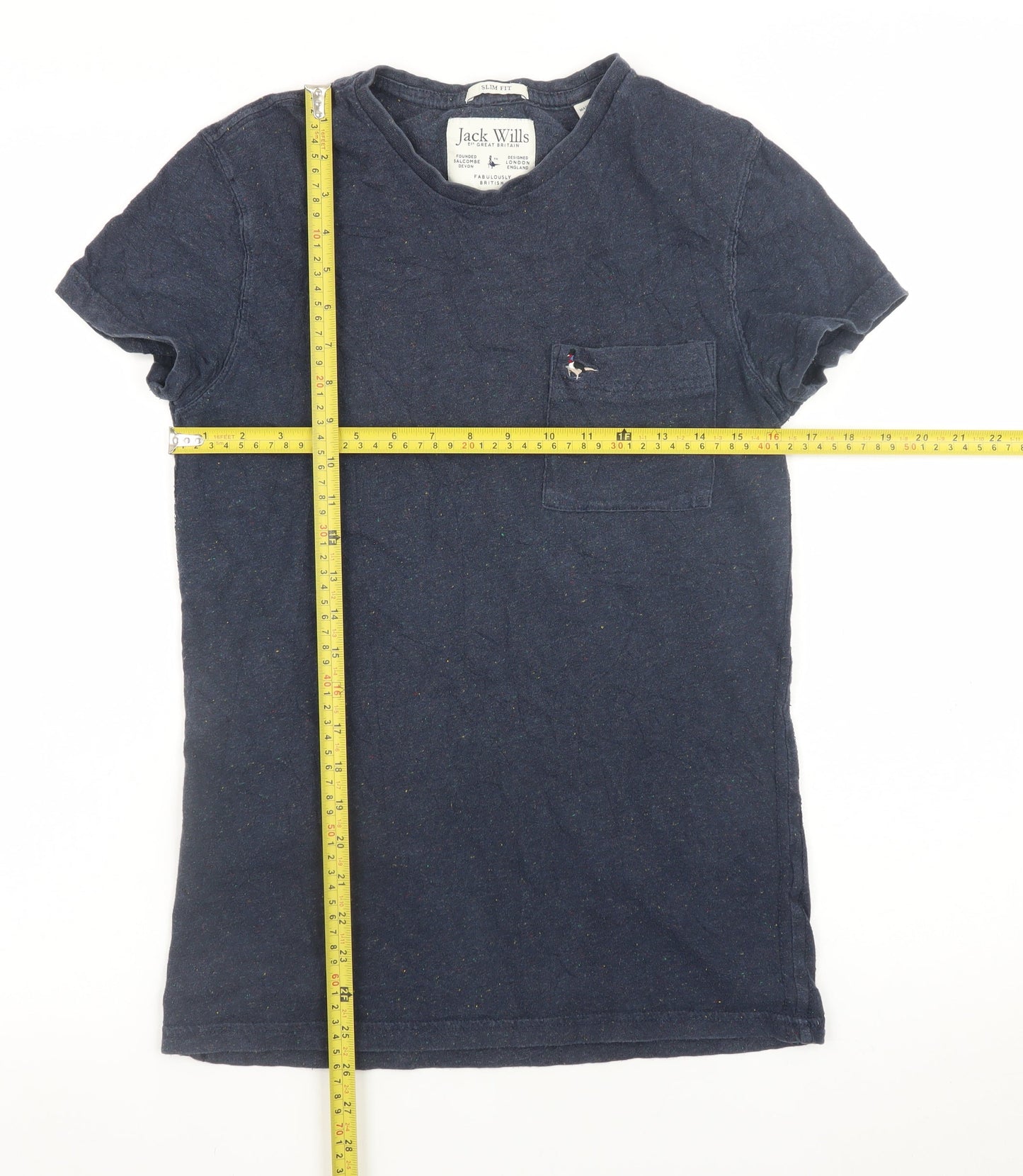 Jack Wills Womens Blue XS Slim Fit Cotton Basic T-Shirt