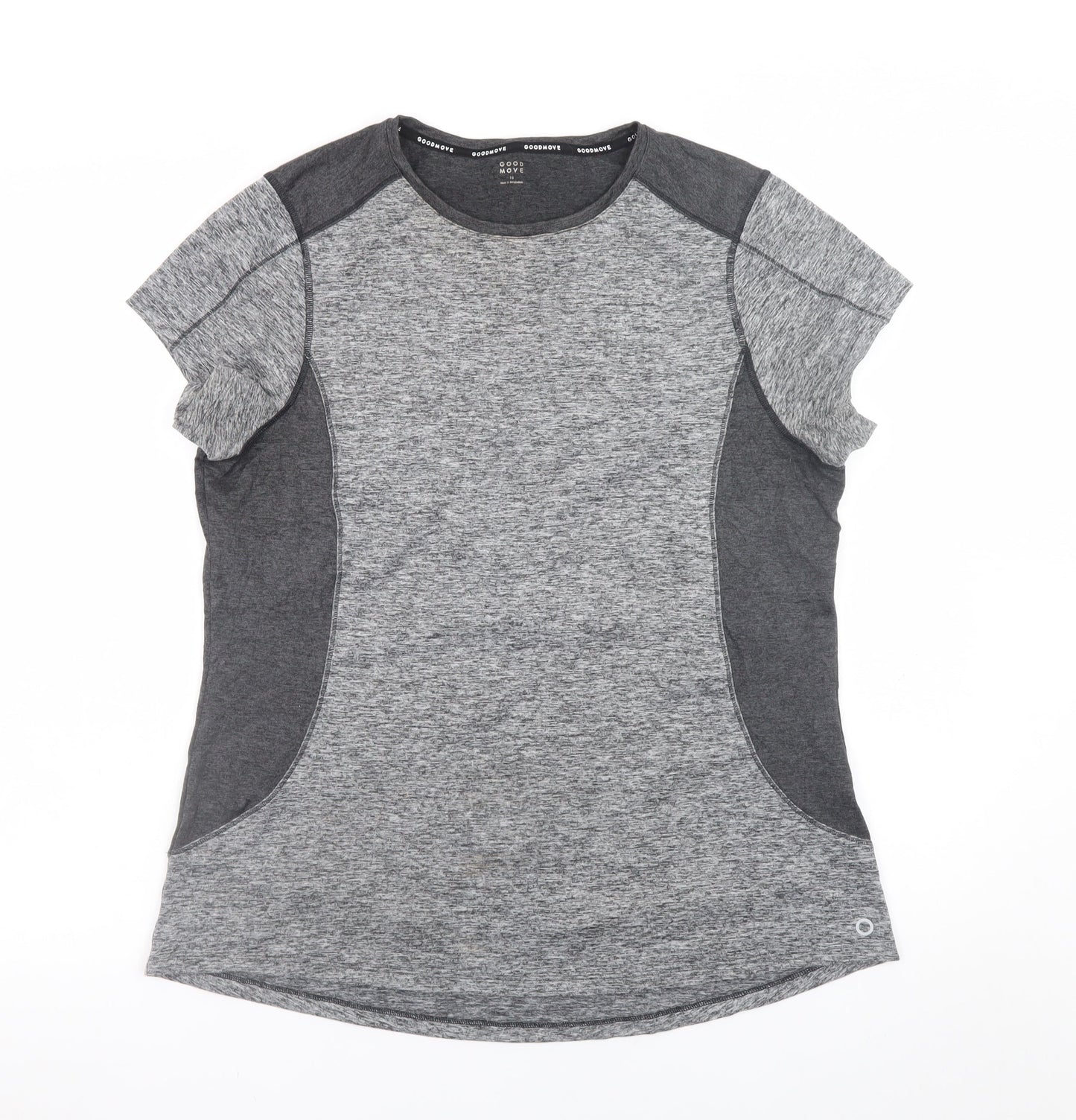 Marks and Spencer Women’s Grey Colourblock Sports T-Shirt Size 16