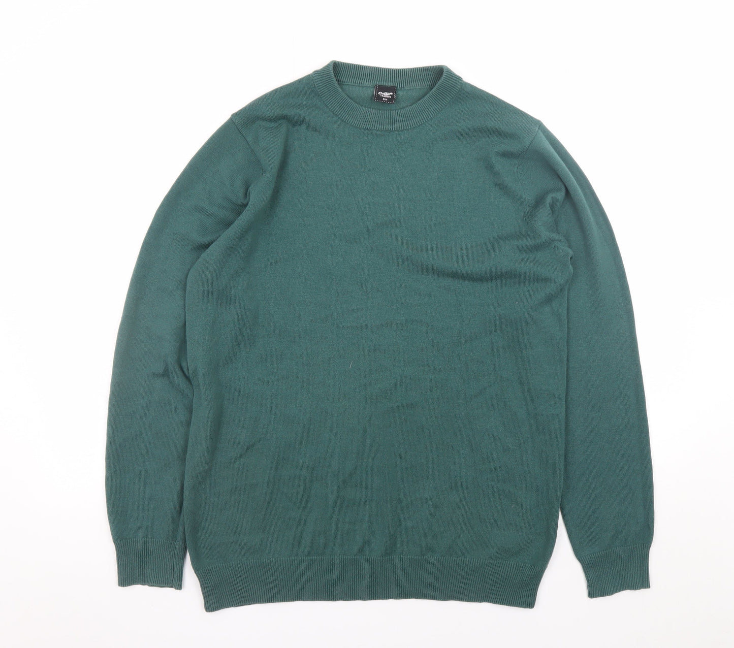 Cotton Traders Men’s Green Crew Neck Pullover Jumper Size S