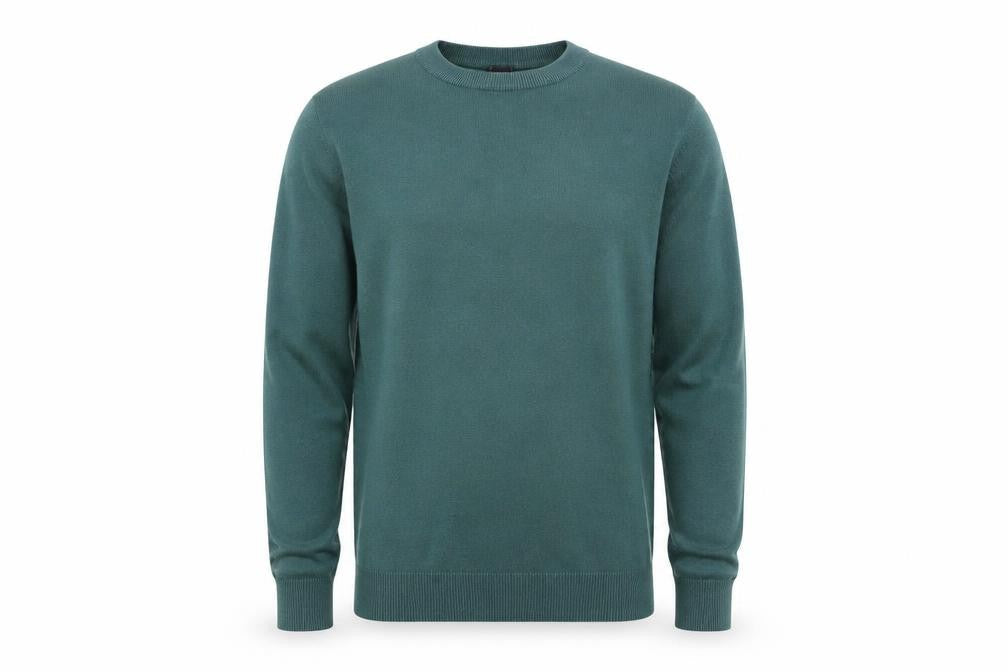 Cotton Traders Men’s Green Crew Neck Pullover Jumper Size S