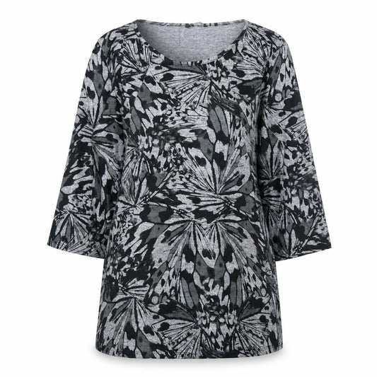 Roman Women Grey Animal Print Jersey Shift Dress Size 12