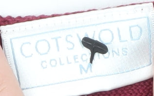 Cotswold Collections Women Red Cotton Knit Embroidered Jumper M