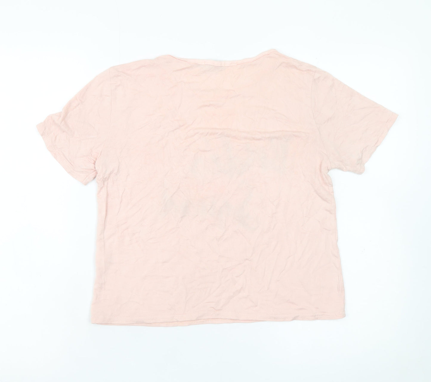 Boohoo Women's Pink Bride's Squad Cotton T-Shirt Size 12