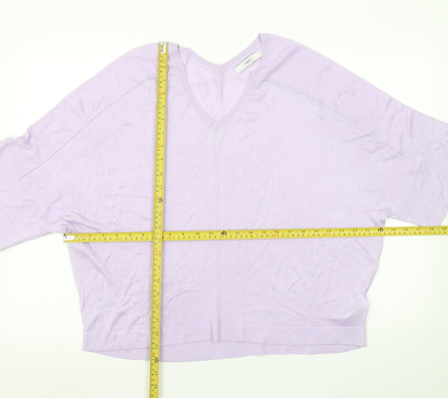 Next Women’s Lilac V-Neck Relaxed Fit Jumper Size M