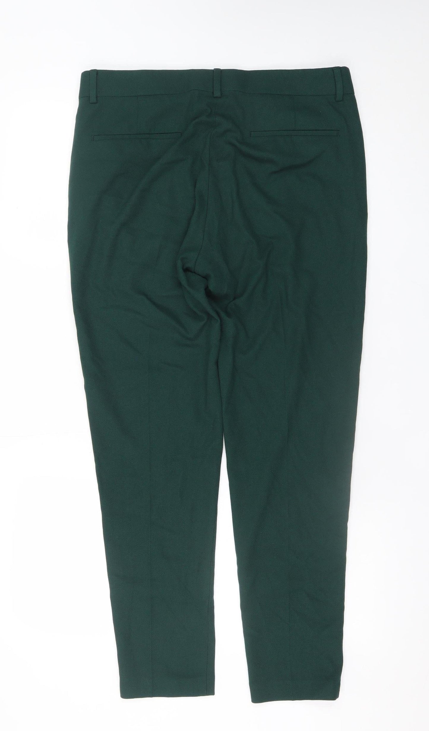ASOS Design Women Green Slim Chino Trousers Size 12