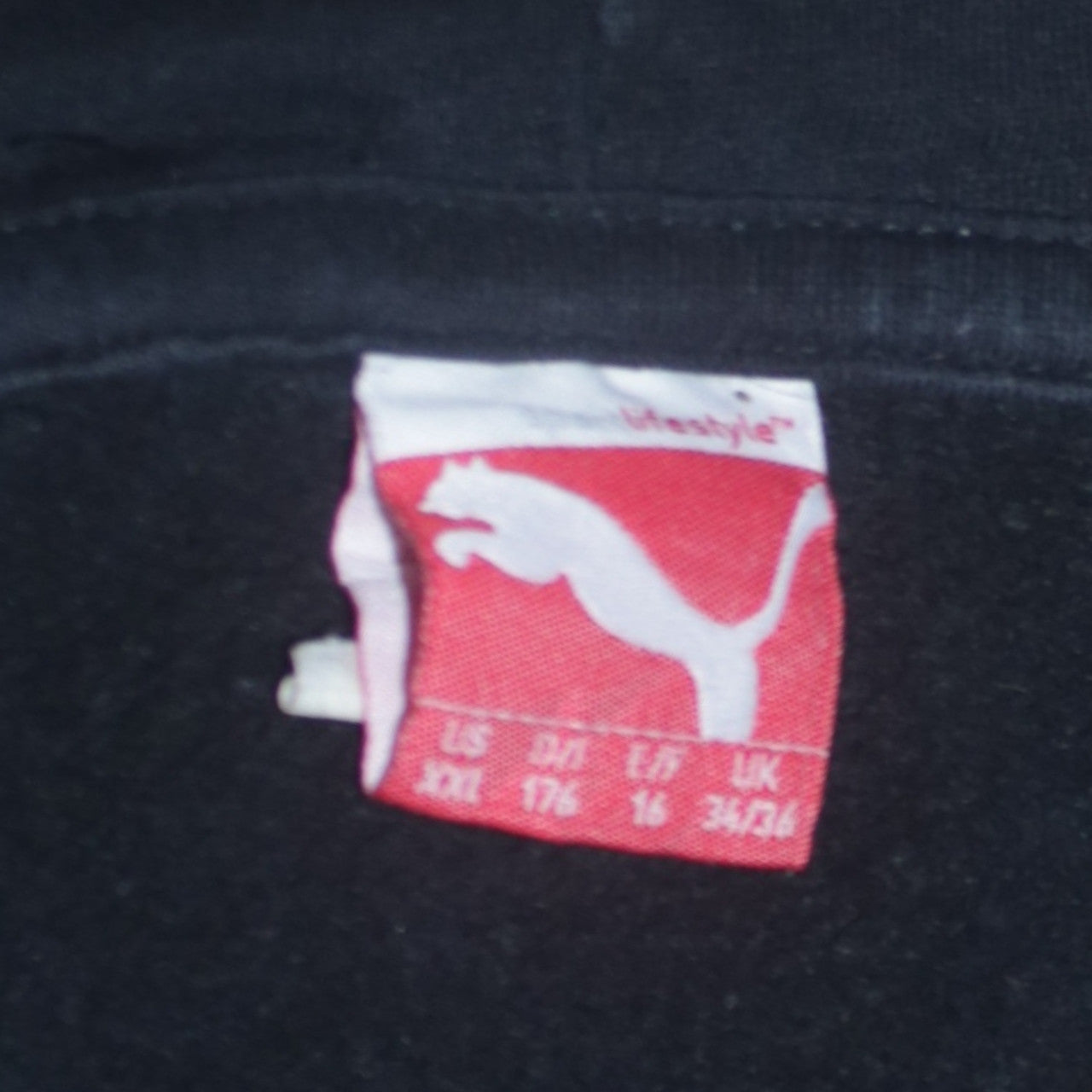 Puma Boys Black Hoodie Size 16 Pullover Fleece Graphic Logo Sweatshirt